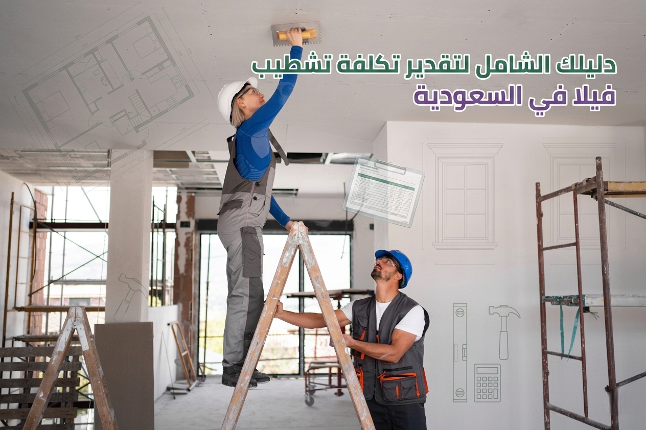 دليلك الشامل لتقدير تكلفة تشطيب فيلا في السعودية